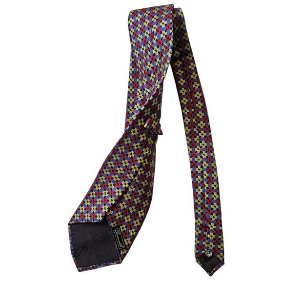 Faconnable Vintage Men Silk Tie - Picture 3 of 9